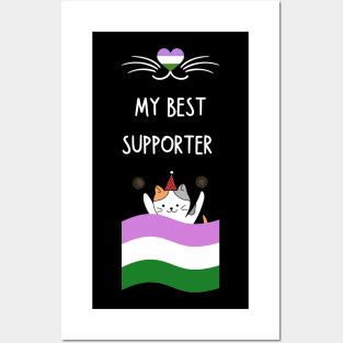 Genderqueer flag Posters and Art